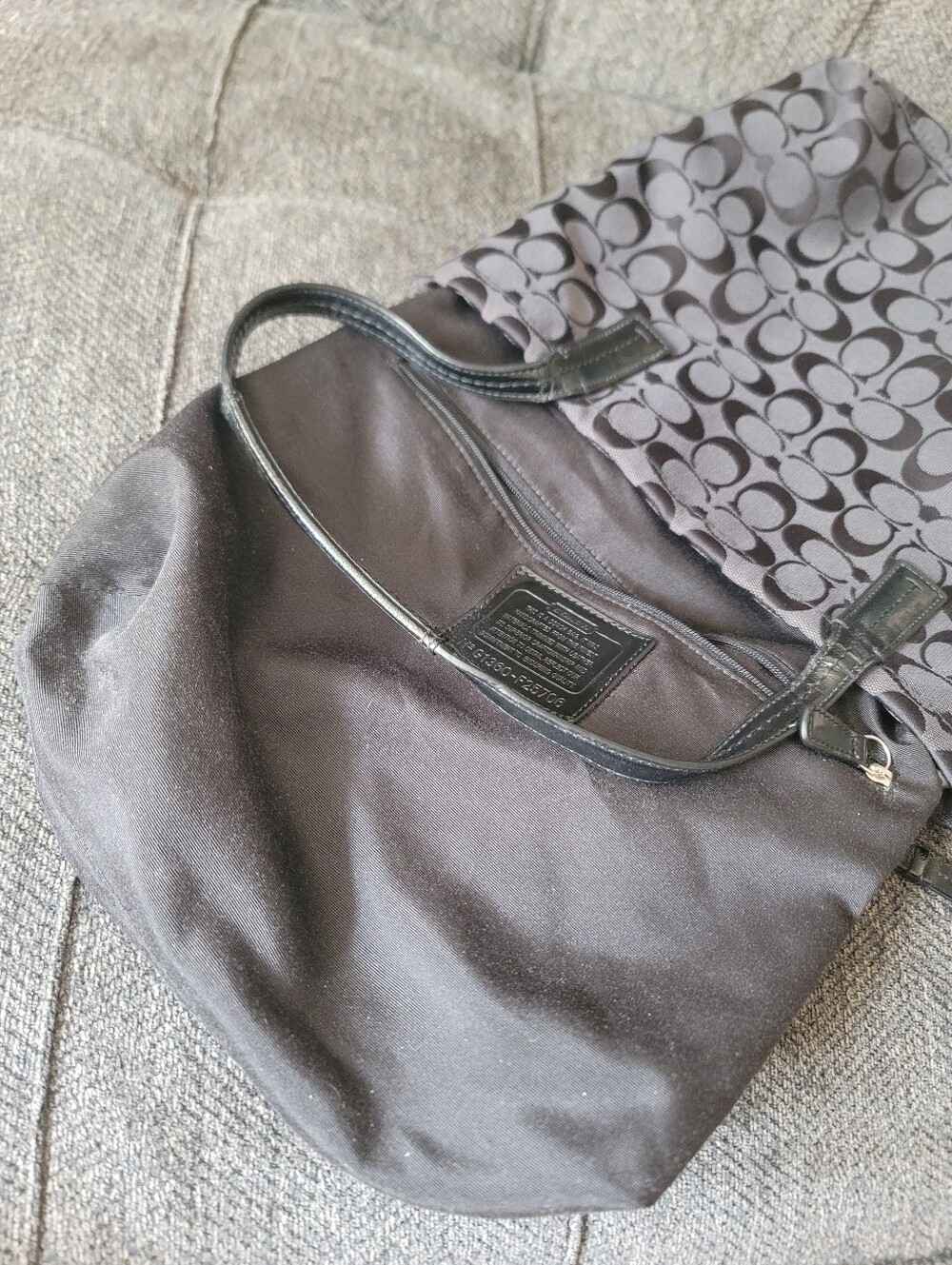 Coach Signature Python Stripe Tote - Picture 4 of 15